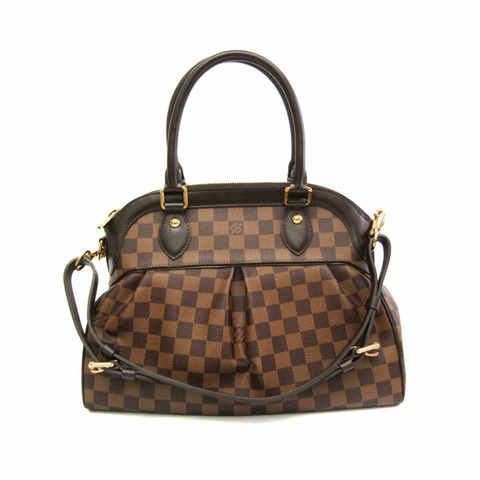 Louis Vuitton Damier Trevi PM N51997 女士手提包，單肩包 Ebene