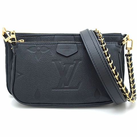 LOUIS VUITTON 路易威登 Monogram Empreinte 多口袋配件 M80399 單肩包黑色 351788