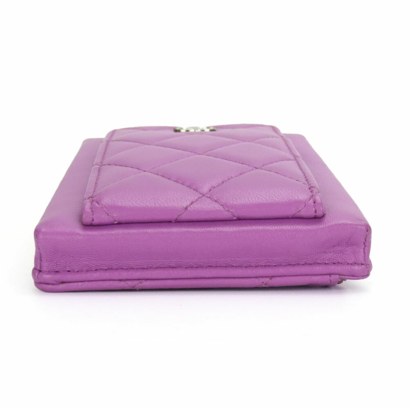 Chanel 單肩包，菱形圖案，小羊皮，紫色，手機殼，29 號，Coco Mark，女士，CHANEL-2