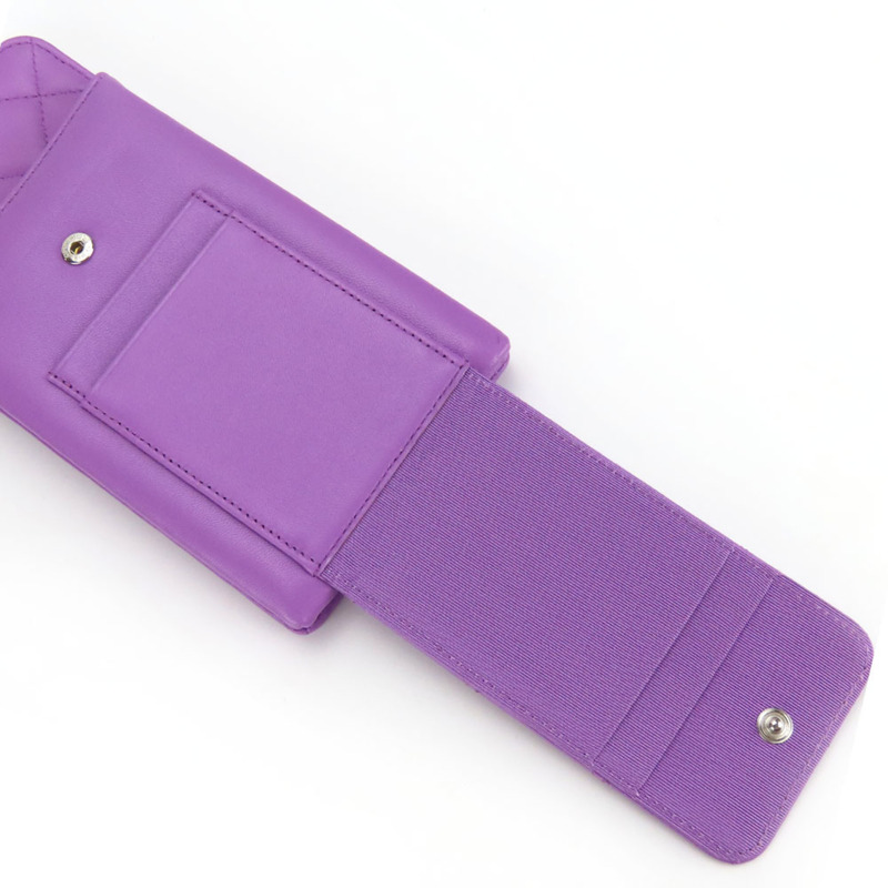 Chanel 單肩包，菱形圖案，小羊皮，紫色，手機殼，29 號，Coco Mark，女士，CHANEL-6