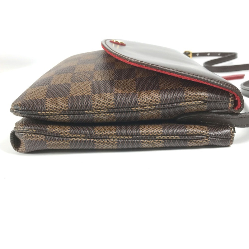 路易威登 N48259 Damier Twice Pochette 單肩包帆布女式 Ebene 棕色-3