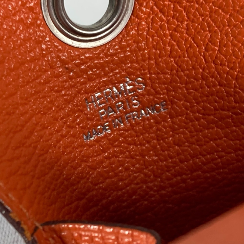 HERMES Vespa 手袋帶肩帶,皮革,女士,橙色-8