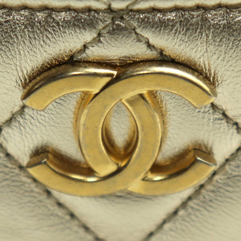CHANEL 香奈兒 馬特拉斯鏈條手拿包 金色 AP2803 女士-4