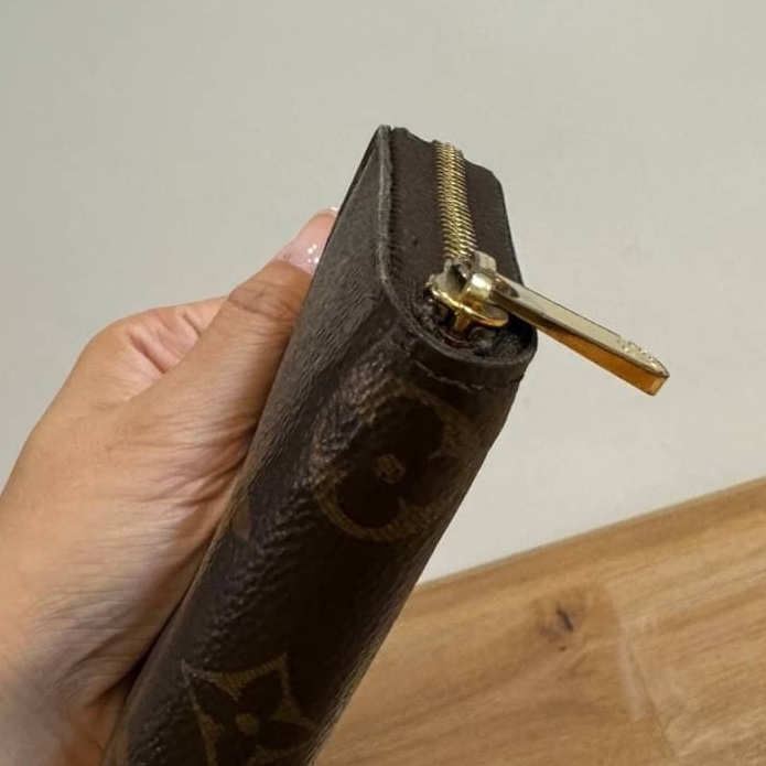 LV 原花 M60067 Monogram ㄇ字拉 ㄇ拉 信用卡卡夾 卡夾 卡包 零錢包 錢包 口字拉鍊零錢包-18