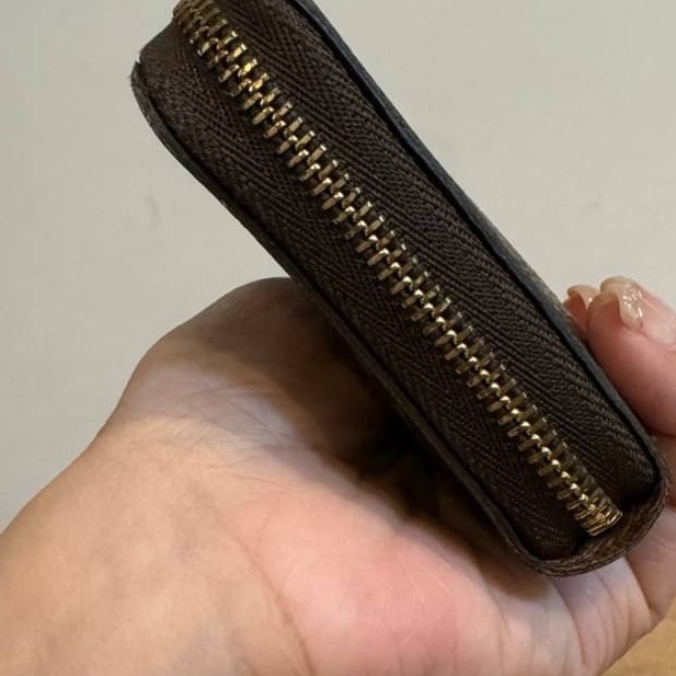 LV 原花 M60067 Monogram ㄇ字拉 ㄇ拉 信用卡卡夾 卡夾 卡包 零錢包 錢包 口字拉鍊零錢包-19