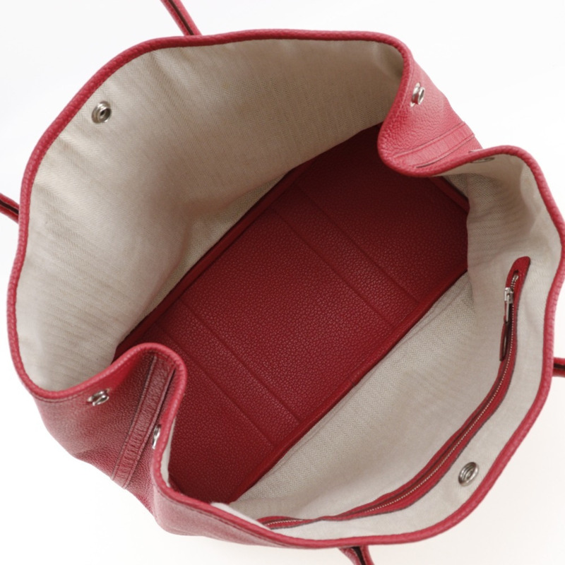 Hermes HERMES Garden 小號托特包 Negonda Bougainvillea 2012 紅色 □P 按扣派對女士-5