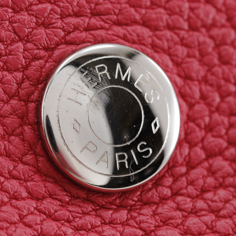 Hermes HERMES Garden 小號托特包 Negonda Bougainvillea 2012 紅色 □P 按扣派對女士-7