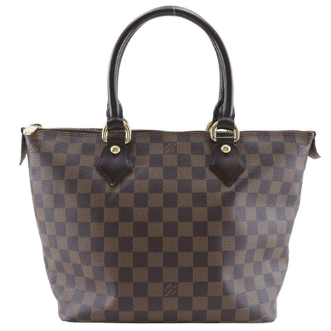 路易威登 LOUIS VUITTON Saleya PM 手提包 N51183 Damier 帆布 2007 棕色 VI4047 A5 女式