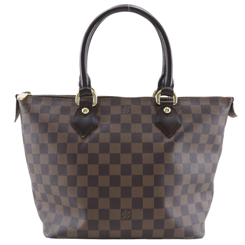 路易威登 LOUIS VUITTON Saleya PM 手提包 N51183 Damier 帆布 2007 棕色 VI4047 A5 女式-0