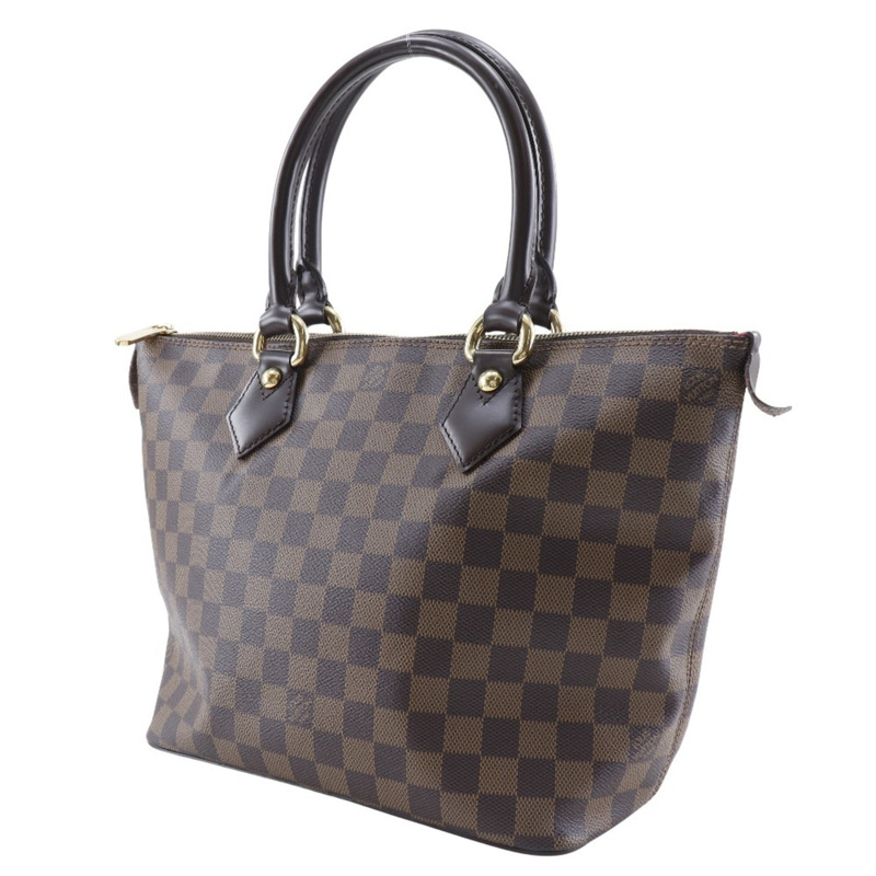 路易威登 LOUIS VUITTON Saleya PM 手提包 N51183 Damier 帆布 2007 棕色 VI4047 A5 女式-1