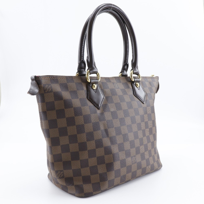 路易威登 LOUIS VUITTON Saleya PM 手提包 N51183 Damier 帆布 2007 棕色 VI4047 A5 女式-2