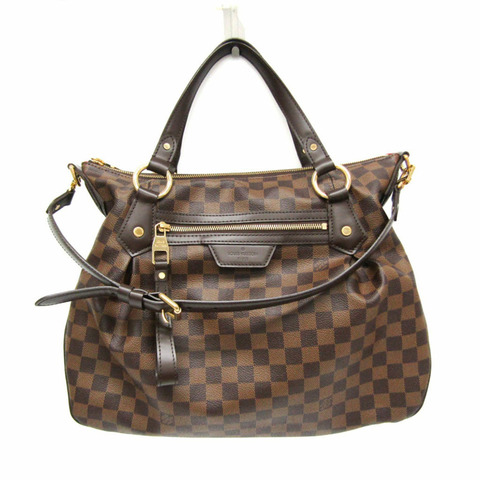 Louis Vuitton Damier Evora MM N41131 女士手提包，單肩包 Ebene