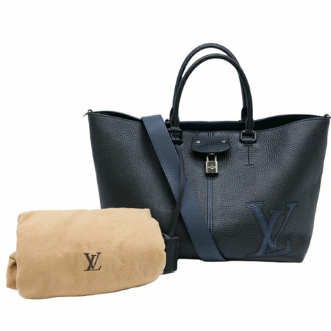 LOUIS VUITTON 路易威登 Pernel 手提包 單肩包 Taurillon 皮革 黑色 M54778