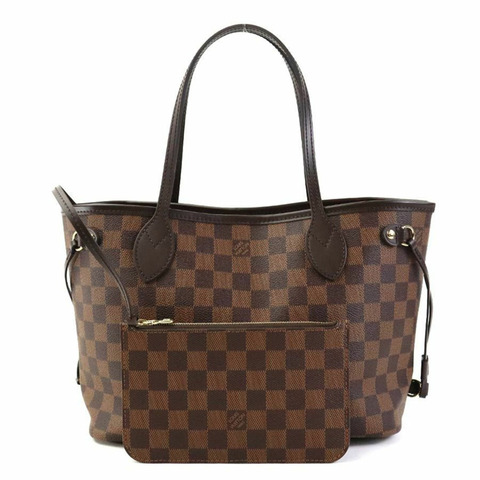 路易威登 LOUIS VUITTON 手提包手提包 Damier Neverfull PM 帆布 Ebene 男士女士 N40600 99981g