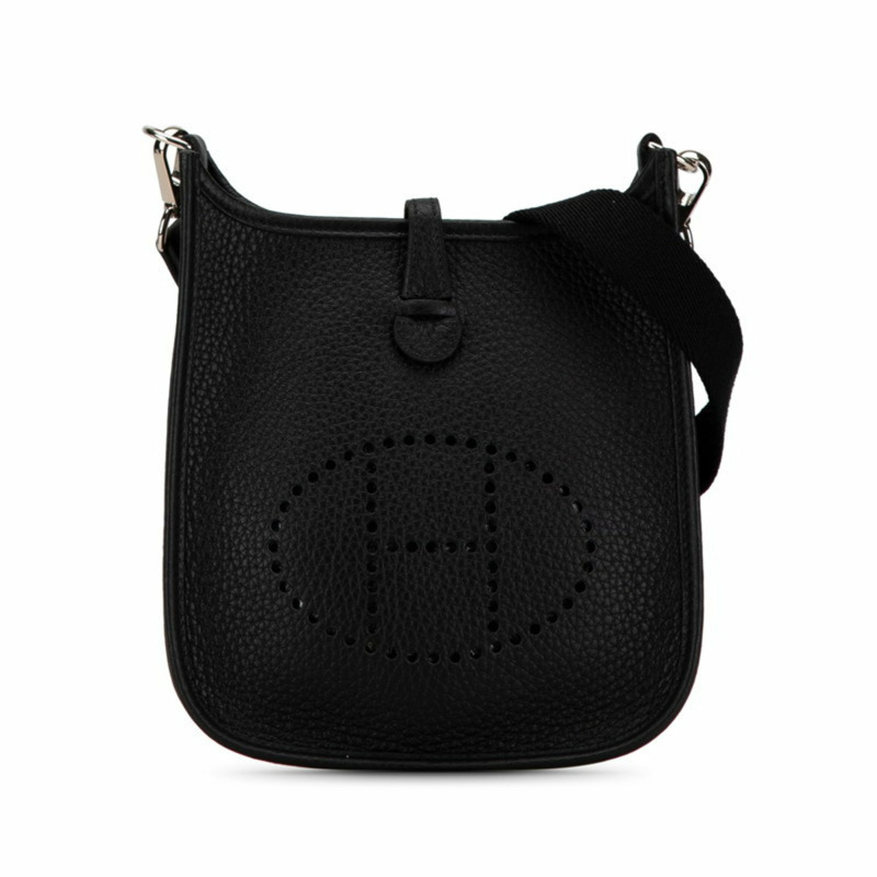 Hermes Evelyn TPM 單肩包 黑色 Taurillon Clemence 女士 HERMES-0
