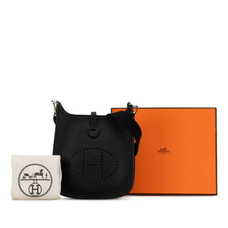 Hermes Evelyn TPM 單肩包 黑色 Taurillon Clemence 女士 HERMES-7
