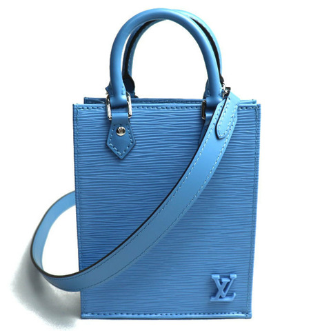 路易威登 Petite Sac Plat 2-Way 單肩包 Epi 藍色 M80167 IC 女式