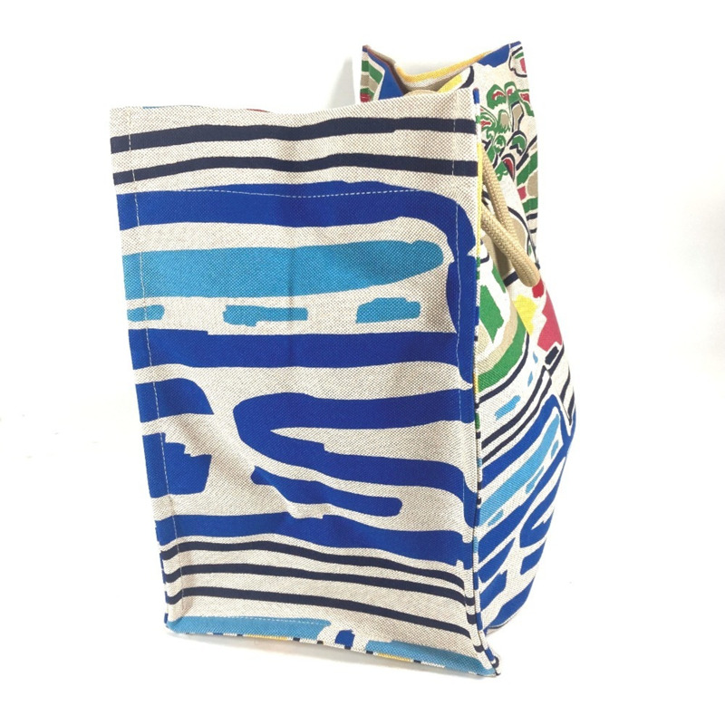 HERMES 愛馬仕 沙灘包 Farniente 手提包 單肩帆布女式胭脂黃多色-3