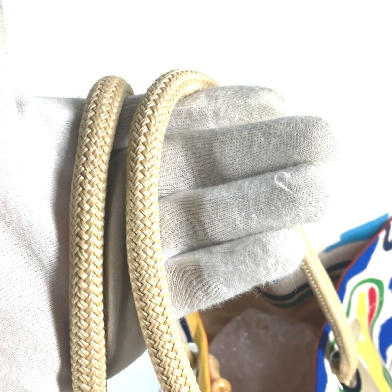 HERMES 愛馬仕 沙灘包 Farniente 手提包 單肩帆布女式胭脂黃多色-7