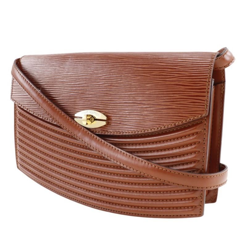 路易威登 LOUIS VUITTON Prebourg 單肩包手拿包 M52563 Epi 皮革肯亞棕色 1991 VI1921 2way Turnlock 女式-1