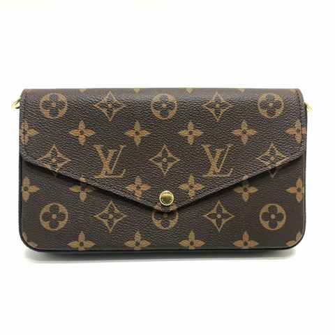 路易威登 M81896 Pochette Felicie 單肩包 Monogram 帆布 女士棕色