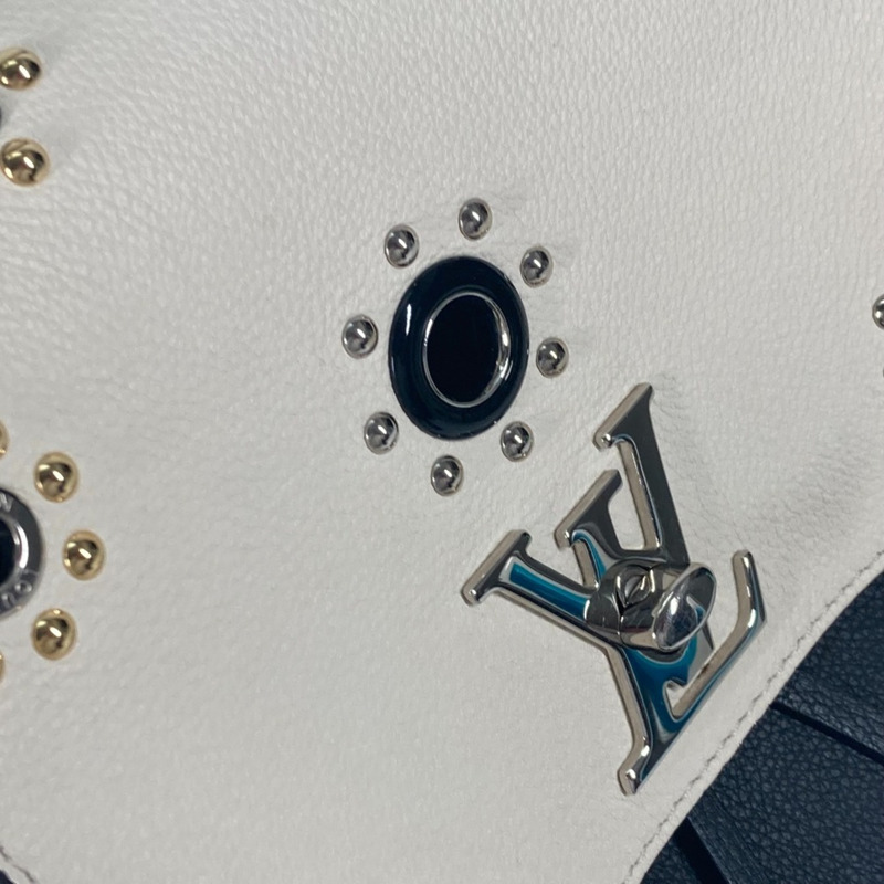 LOUIS VUITTON M54108 Lockme 背包鉚釘皮革女款黑色-7