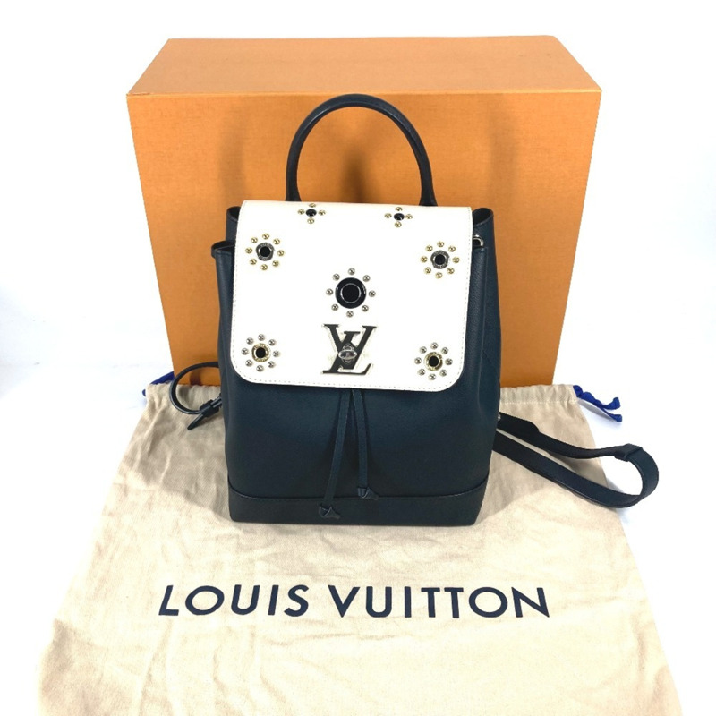 LOUIS VUITTON M54108 Lockme 背包鉚釘皮革女款黑色-14