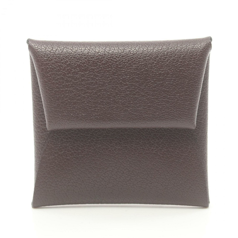 Hermes HERMES Bastia Rouge Cellier 錢包/零錢包 Chevre 女士棕色-0