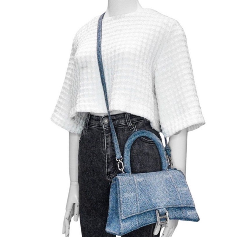 巴黎世家牛仔手提包 Balenciaga hourglass bag-5