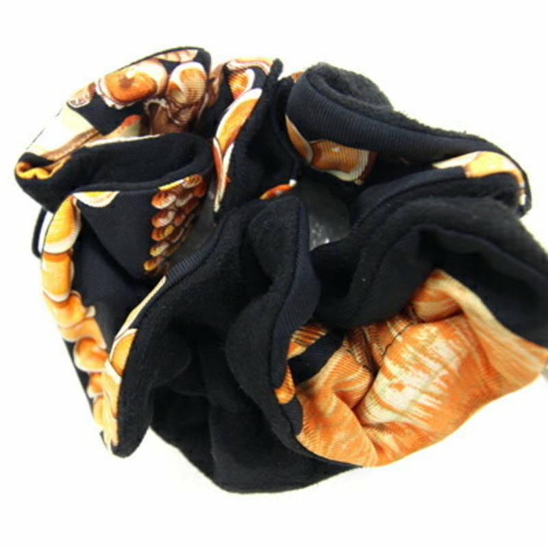 Hermes Pouch Bourse Abijo 黑色絨面革絲綢保護套 女士 HERMES-4