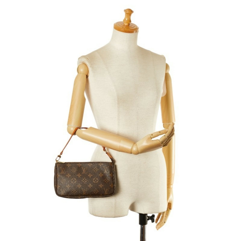路易威登 Monogram Pochette 配件手提包 M40712 棕色 PVC 皮革 女士路易威登 LOUIS VUITTON-9