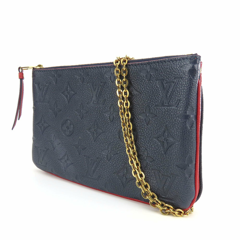 路易威登 單肩包 雙拉鍊 M63916 Monogram Empreinte Marine Rouge 鏈條 女士路易威登 LOUIS VUITTON-1