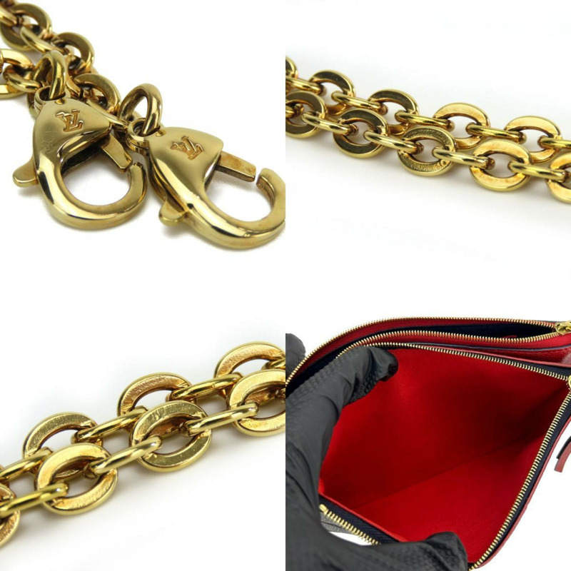 路易威登 單肩包 雙拉鍊 M63916 Monogram Empreinte Marine Rouge 鏈條 女士路易威登 LOUIS VUITTON-8