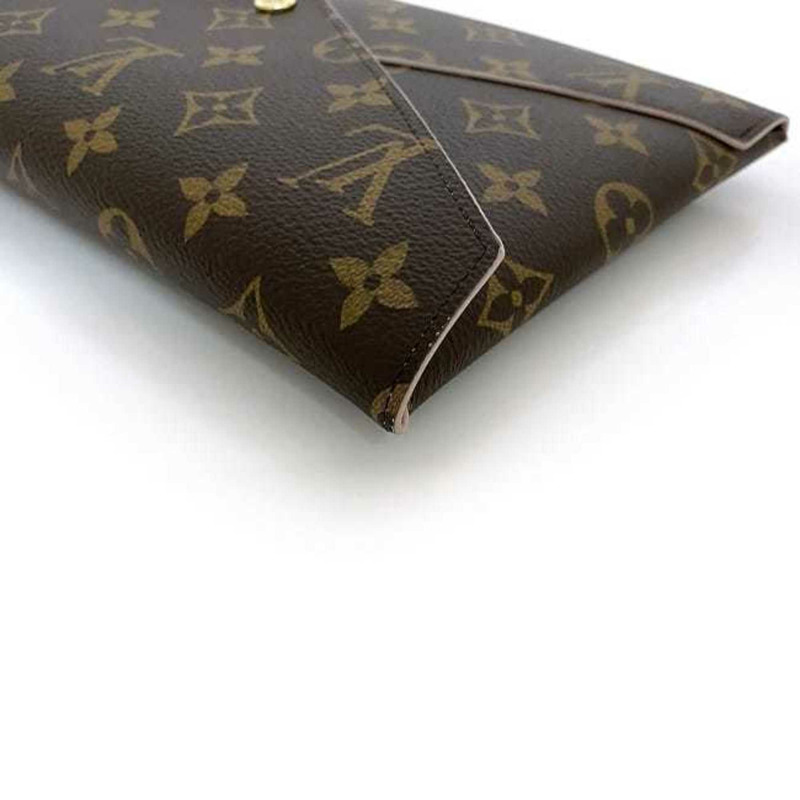 路易威登手拿包剪紙棕色紅色粉紅色波爾多花押字 M62034 三件套手拿包帆布 SP2128 路易威登三重袋中袋 3 件套-4