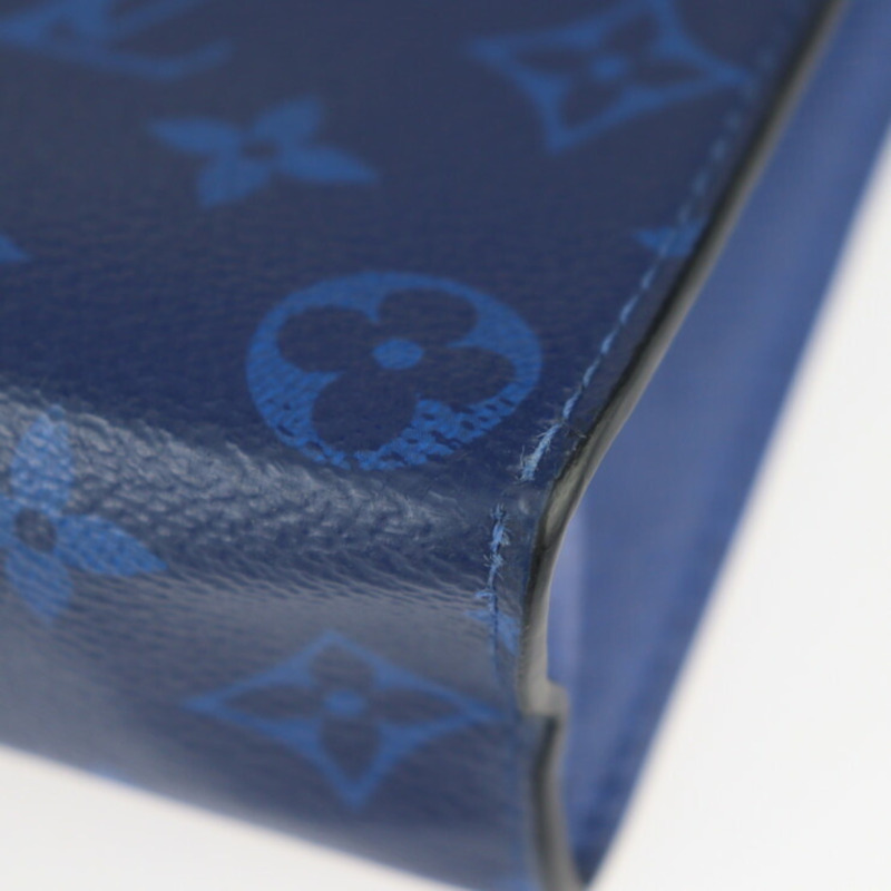LOUIS VUITTON 路易威登 Pochette Voyage MM Taiga Rama Second Bag M30423 Monogram Eclipse 皮革鈷色手拿包-4