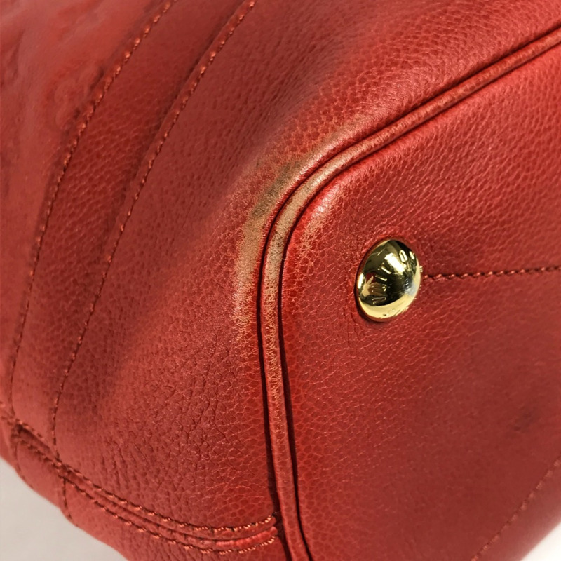 路易威登 M40556 MonogramEmpreinte 單肩水桶附小袋 單肩包 紅色-4