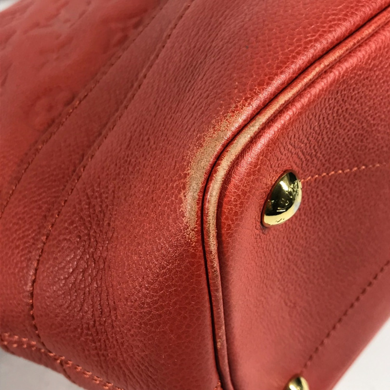路易威登 M40556 MonogramEmpreinte 單肩水桶附小袋 單肩包 紅色-6
