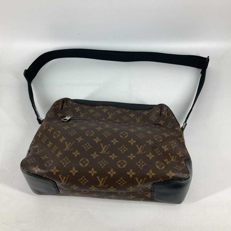 路易威登 M40387 Monogram Macassar 斜背包 肩背包 棕色 黑色-9