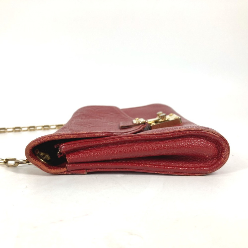 Louis Vuitton M60640 MonogramEmpreinte 鏈條皮夾 長版皮夾 長版皮夾 紅色-2