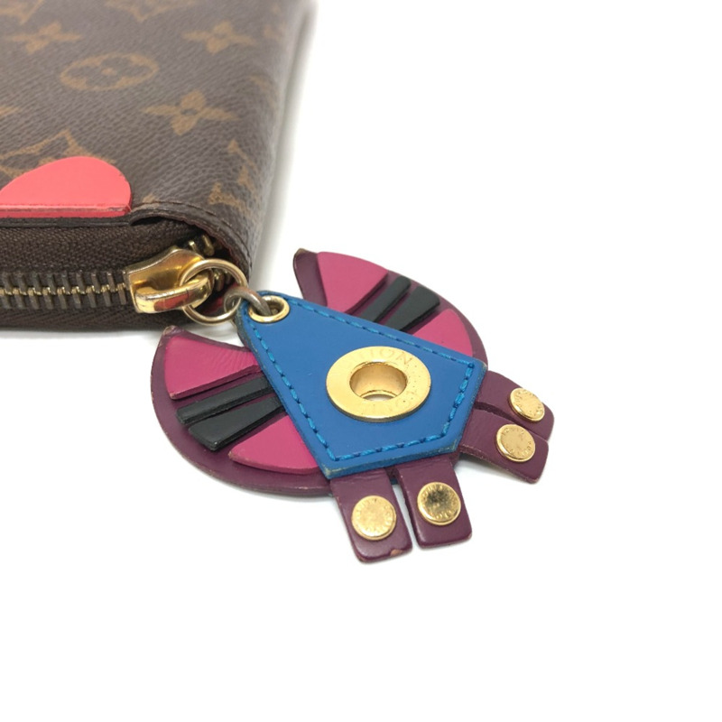 Louis Vuitton M61364 Monogram 皮夾 長版皮夾 棕色/紅色 多色/金色五金-5