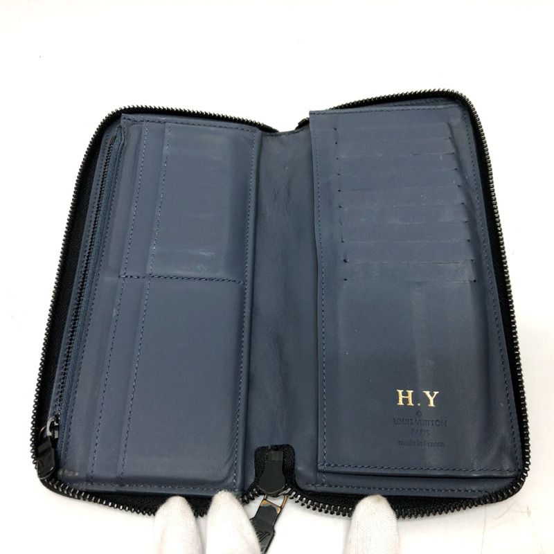 路易威登 M82322 Monogram Shadow 長皮夾 海軍藍-14