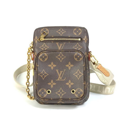 路易威登 M80746 Monogram 斜背包 Pochette 鏈條包 手提包 肩背包 棕色