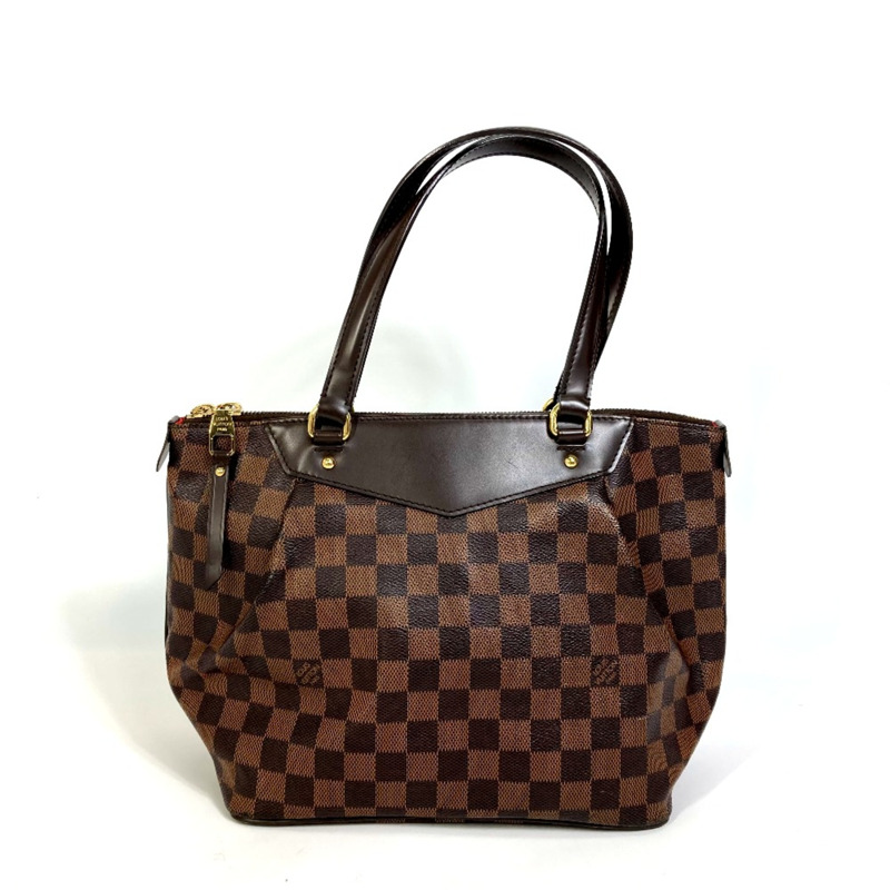 Louis Vuitton N41102 Damier Bag 托特包 Ebene 棕色 金色五金-1