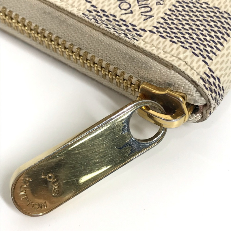 Louis Vuitton N60109 Damier Azul Portefeuille Clemence 長版皮夾 白色-6