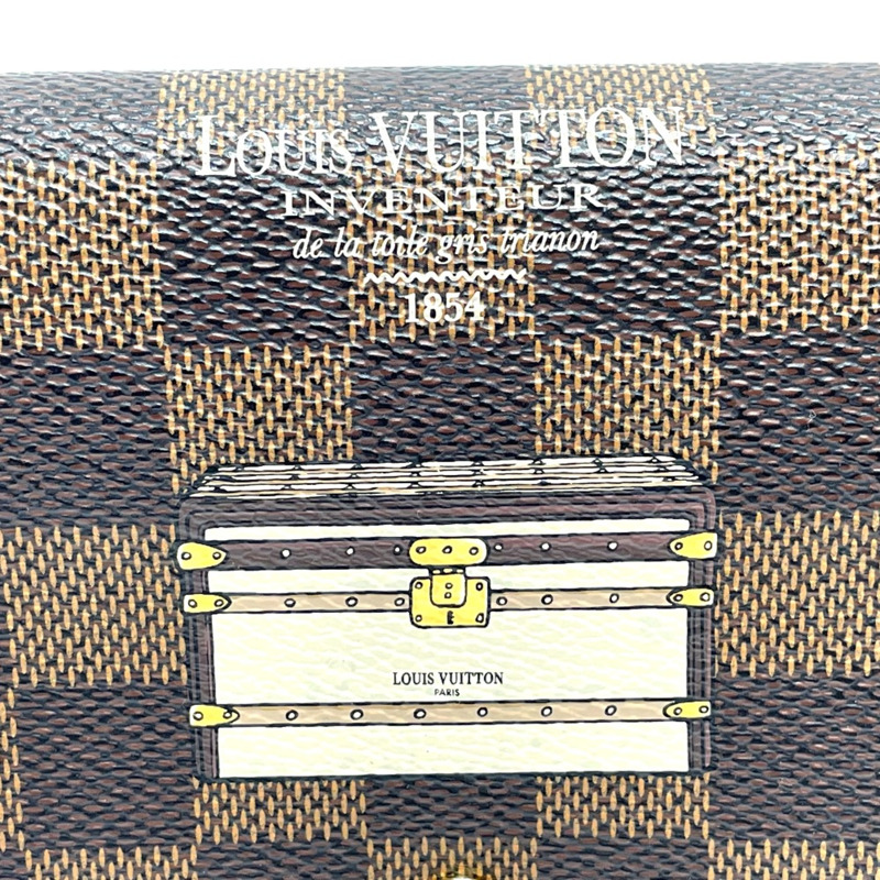 Louis Vuitton N63179 Damier 折疊錢包 長皮夾 Ebene Brown-6
