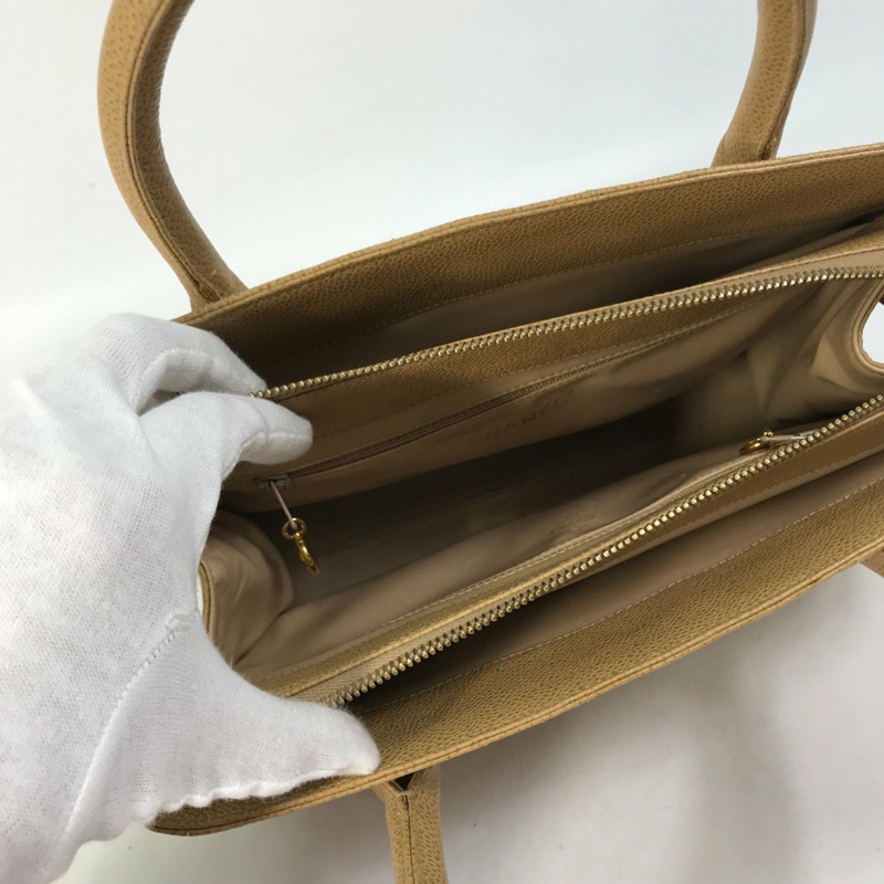 Chanel 托特包 手提包 米色-9