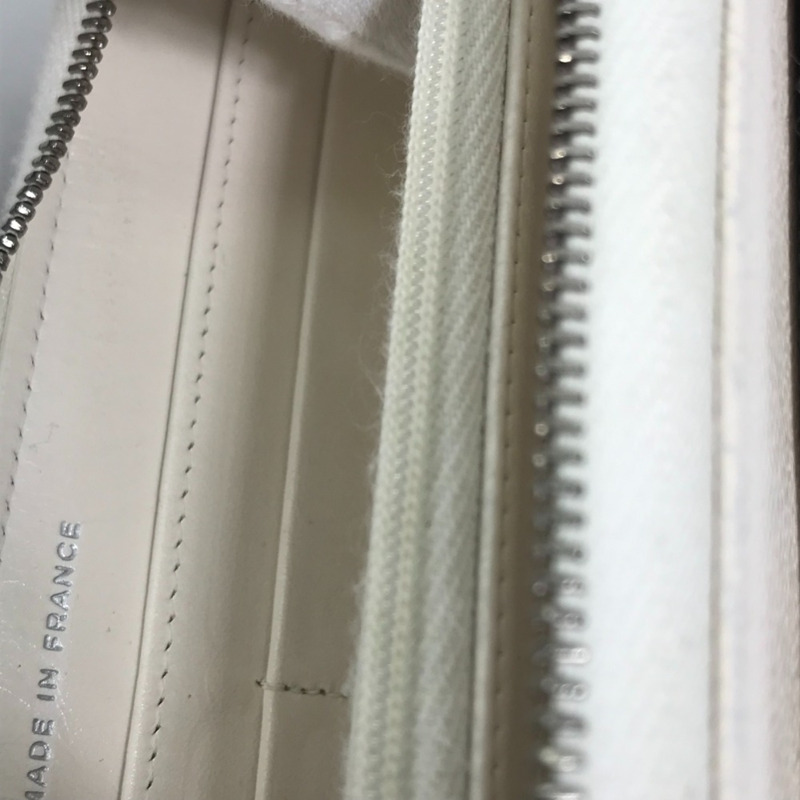 Chanel A50097 Matelasse CC Mark 絎縫皮夾長皮夾白色銀色五金-10
