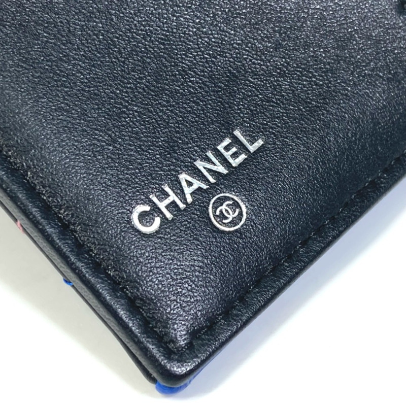 Chanel CC Mark 緊湊型皮夾 三折皮夾 黑色 銀色 五金-7