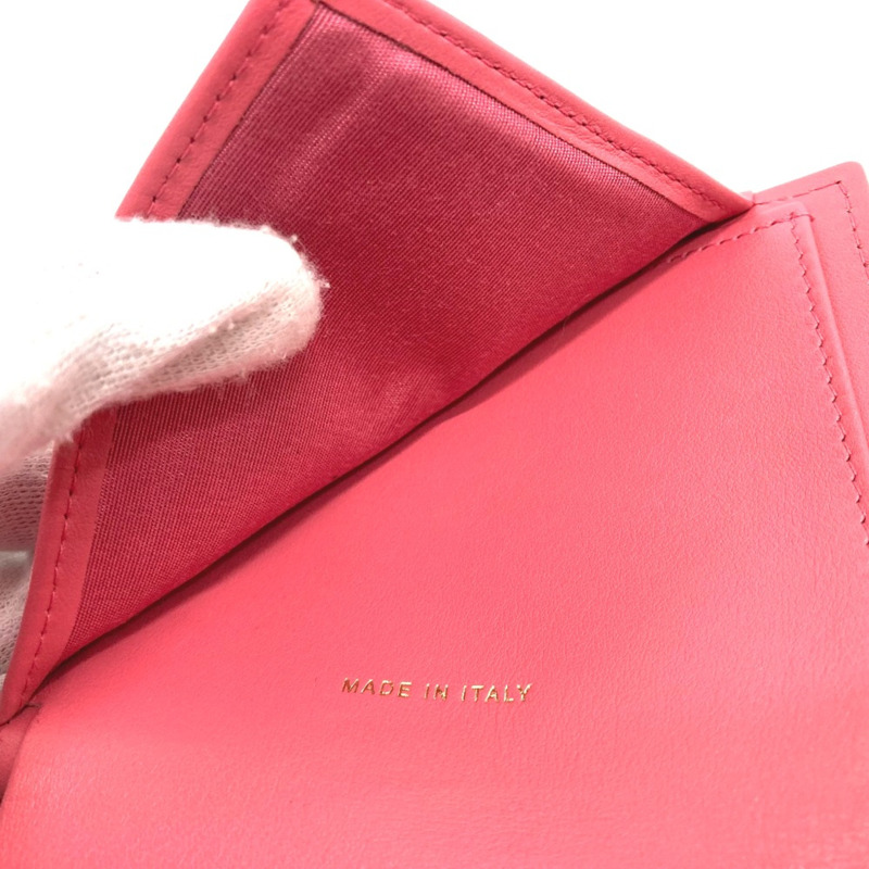 Chanel AP0375 CC 花絲中型皮夾 三折皮夾 粉紅色系-9