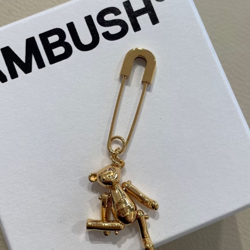 🌿春季限時降價🌿Ambush 純銀925泰迪熊別針耳環 鍍金款 (單耳設計)-7